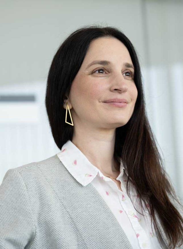 Young woman with long dark hair, Adit Friedberg