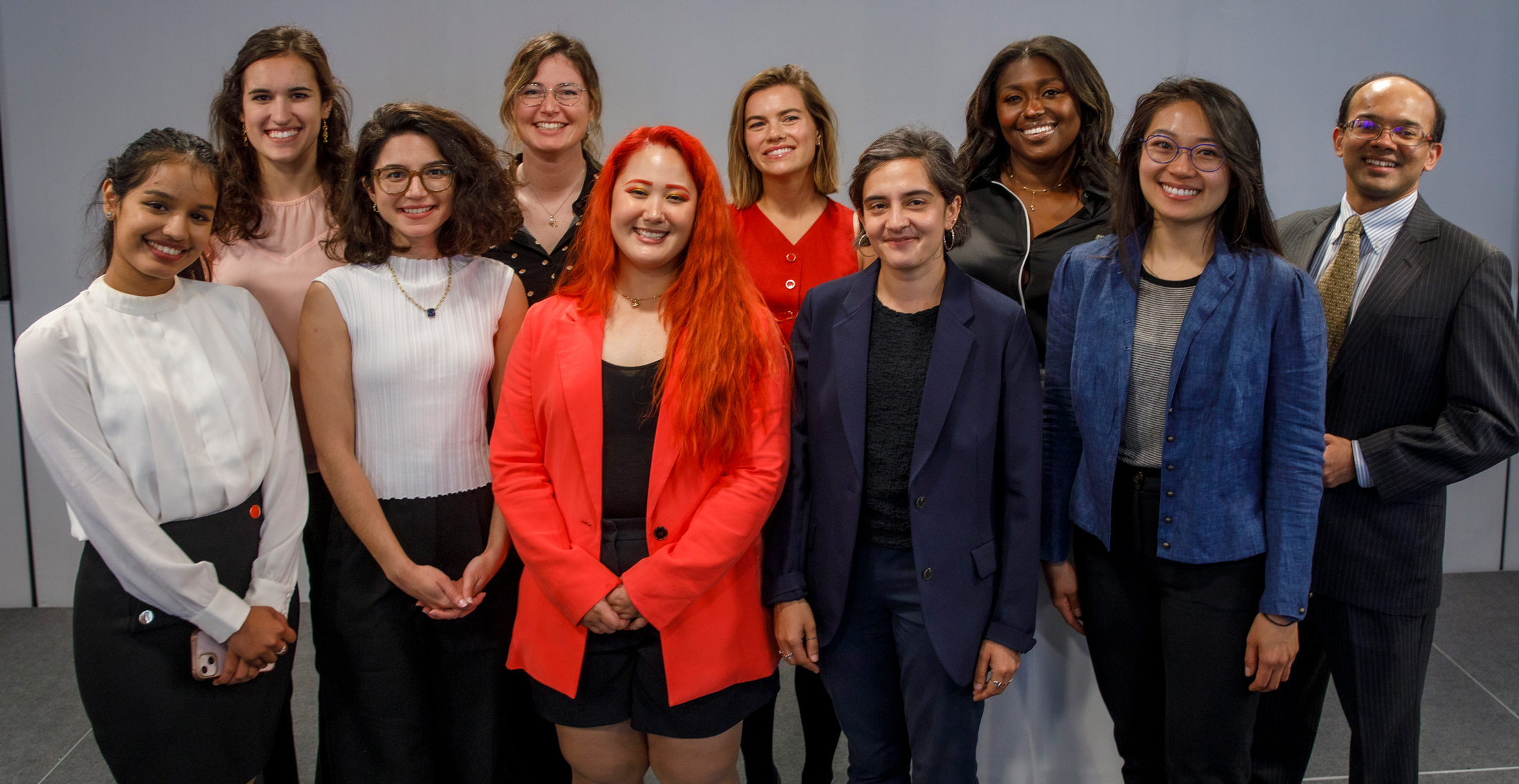 A group of graduate students posing together