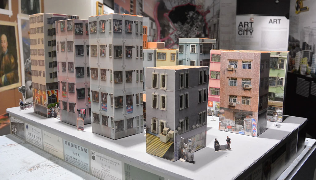 A diorama of a village