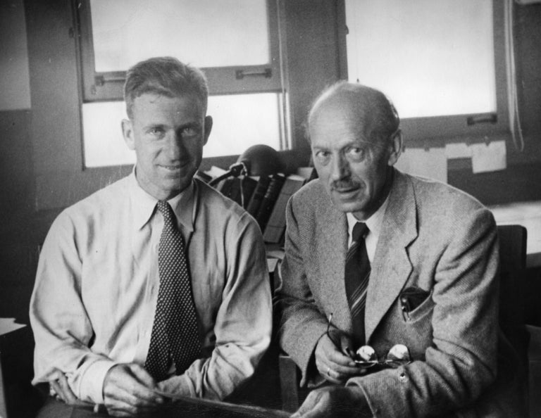Two men in a photo from the 40s