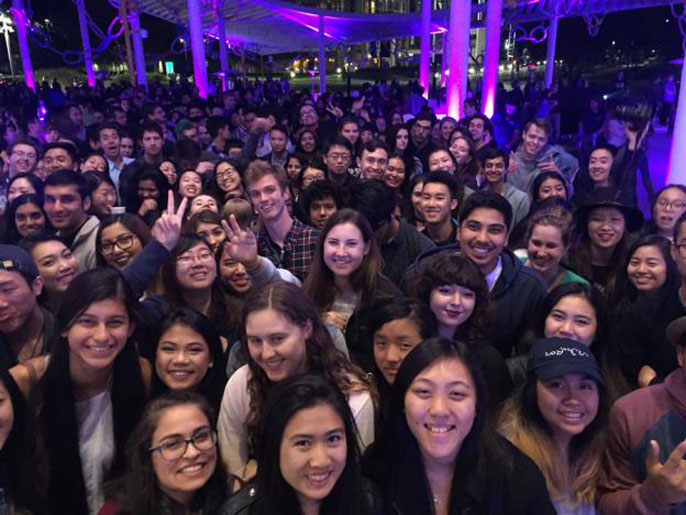 Students museum Davis party