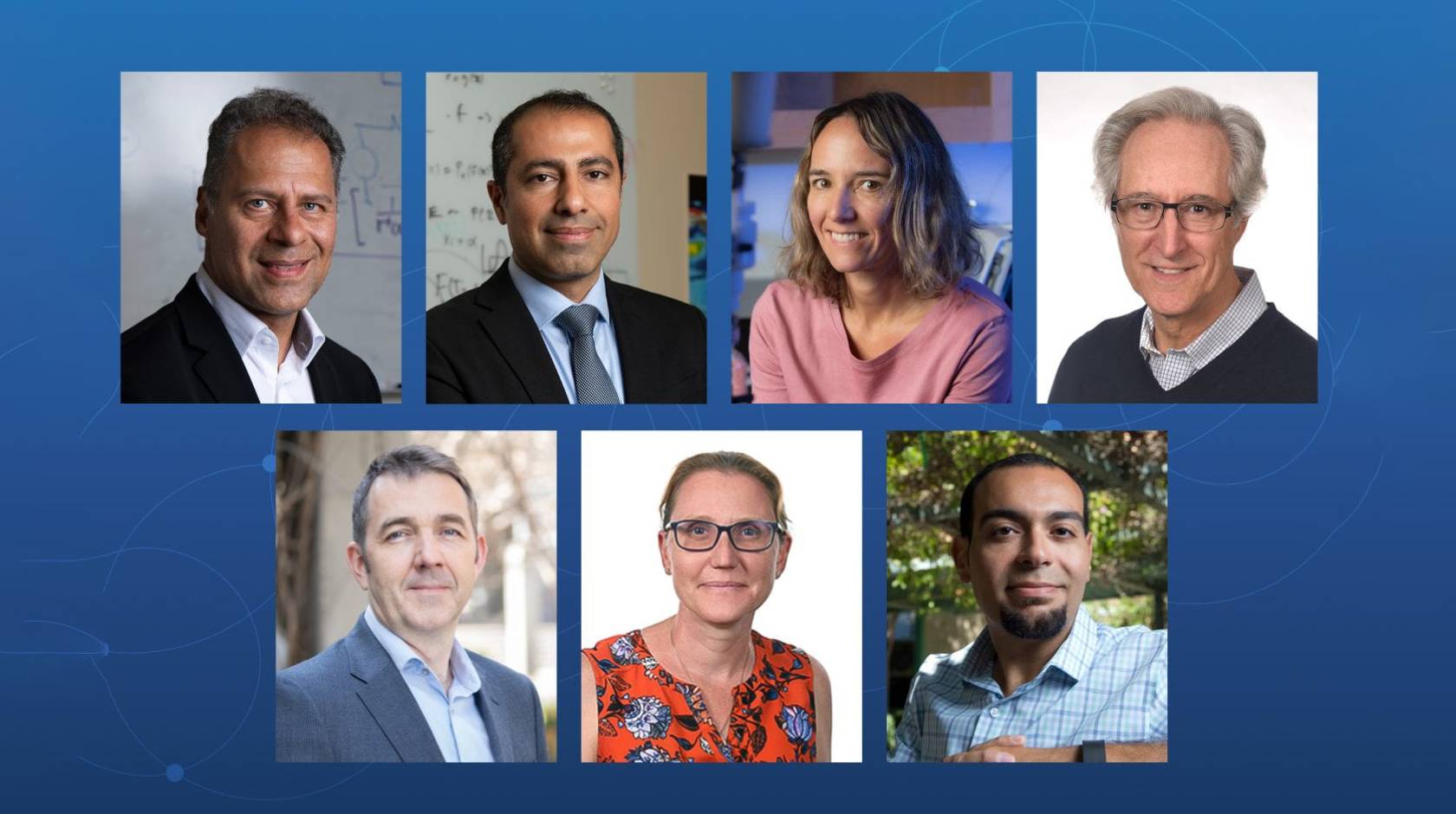 A collage of seven headshots showing UC Irvine's new AAAS fellows
