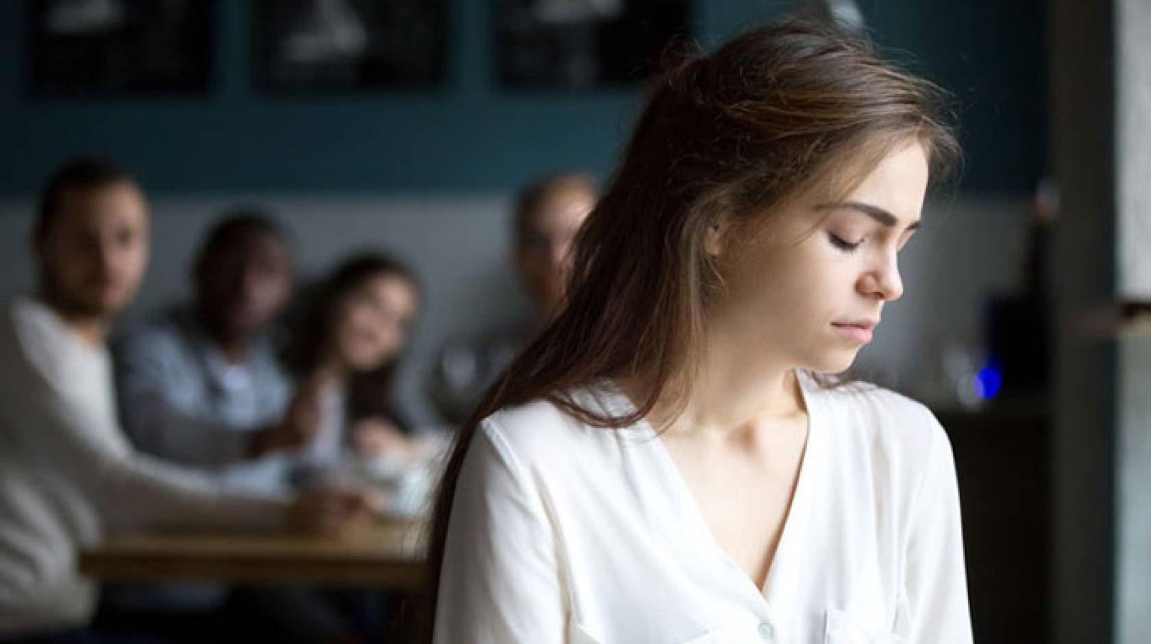 Sleep deprived girl in classroom
