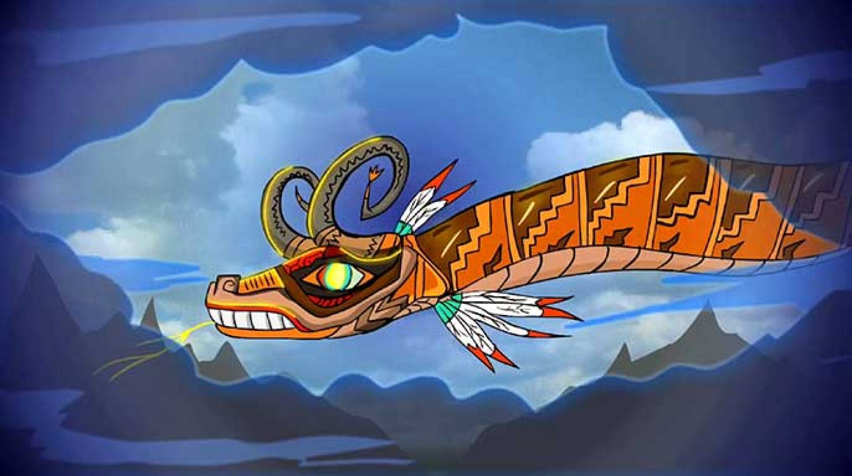 Serpent still from "Frontera!" animated film