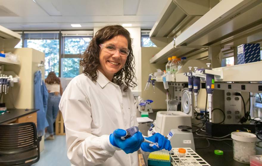 Karen Miga, assistant professor of biomolecular engineering at UC Santa Cruz