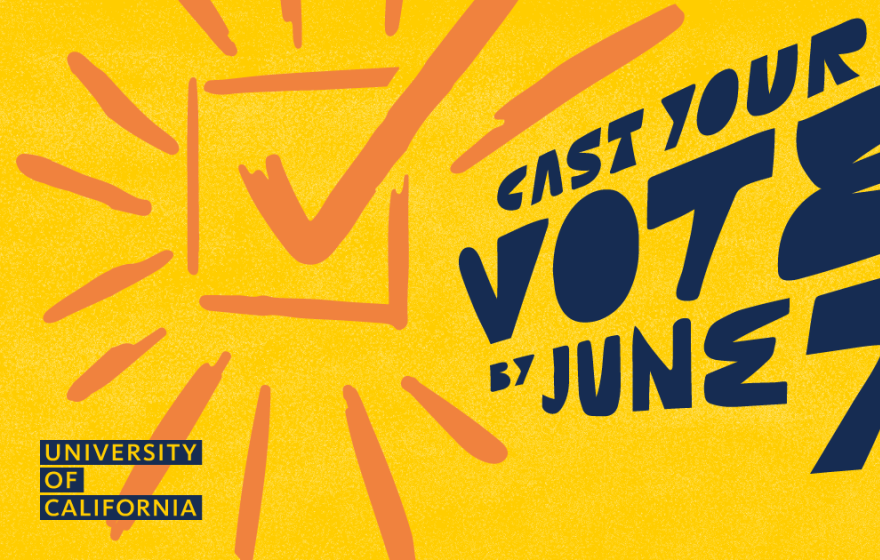 illustration says Cast your vote by June 7