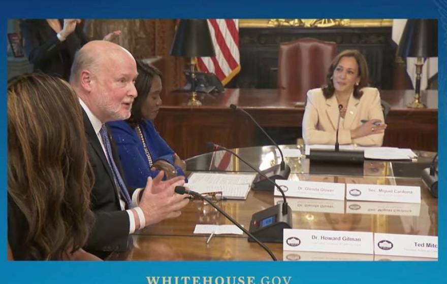 UC Irvine Chancellor Howard Gillman discusses challenges facing U.S. universities in wake of Roe v. Wade overturn with Vice President Kamala Harris