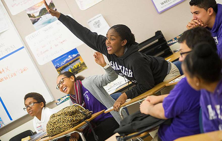 Naja Barker and classmates