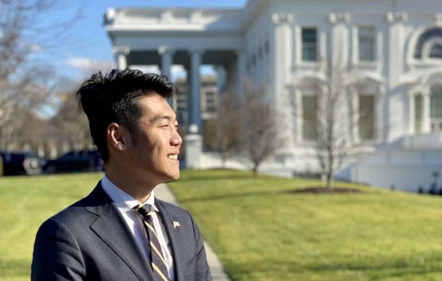 Steven Gong at the White House