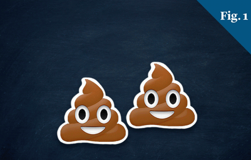 Poop emojis with smell lines coming off of them