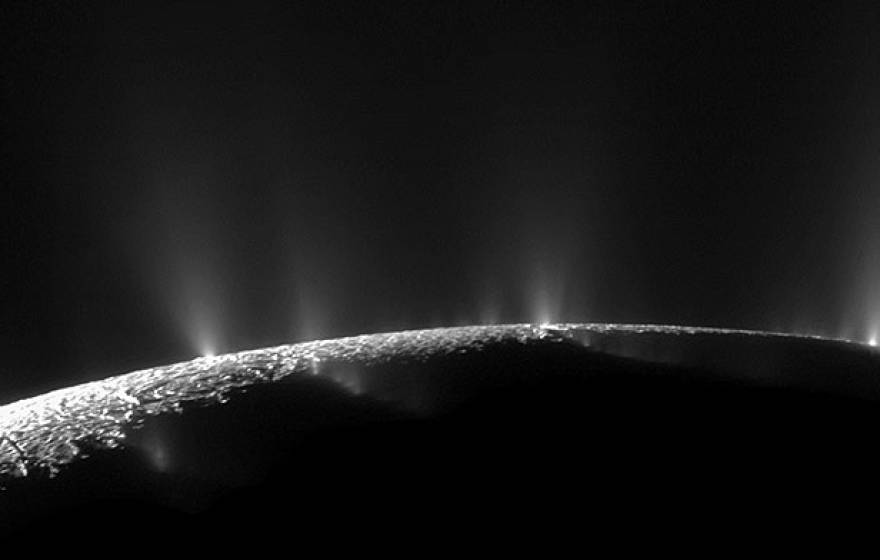 geysers on Saturn's moon Enceladus