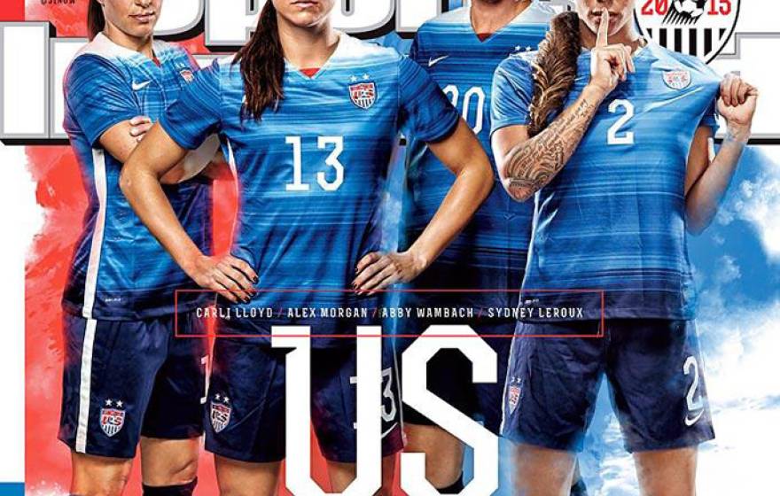Alex Morgan (13) of UC Berkeley and Sydney Leroux (2) of UCLA are among the U.S. women's national team players on last week's cover of Sports Illustrated previewing the Women's World Cup.