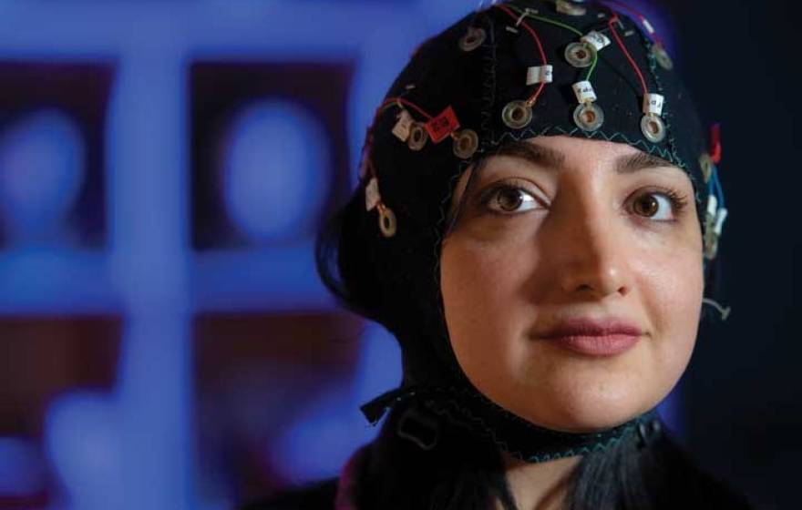 a person in the sleep lab