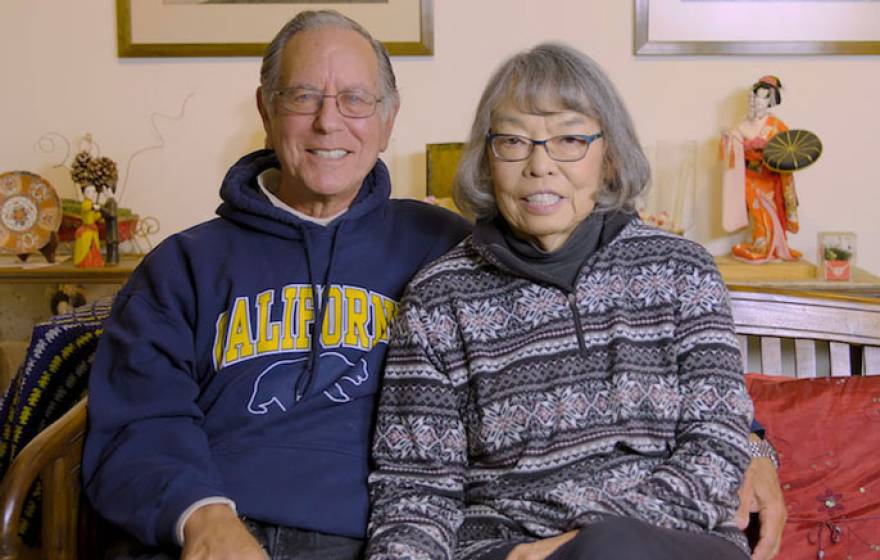 Married couple on a couch