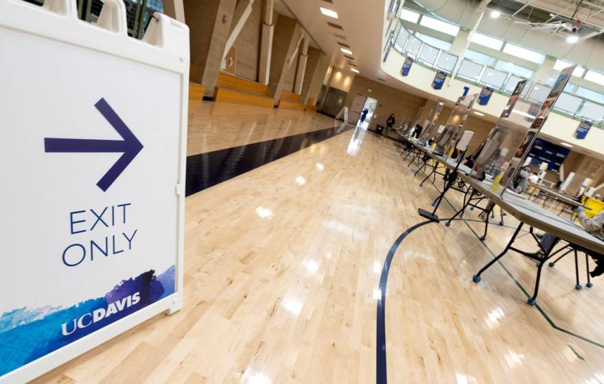 COVID-19 testing clinic at UC Davis