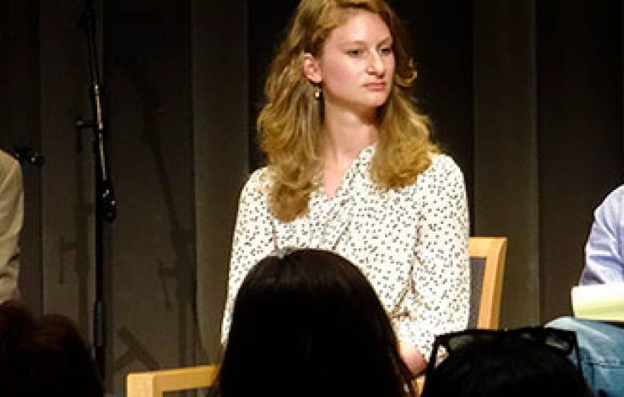 Nathaniel Johnson, Marian Swain and Tom Muller take questions from the audience in a panel discussion. 