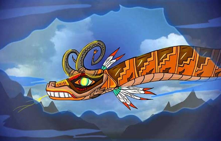 Serpent still from "Frontera!" animated film