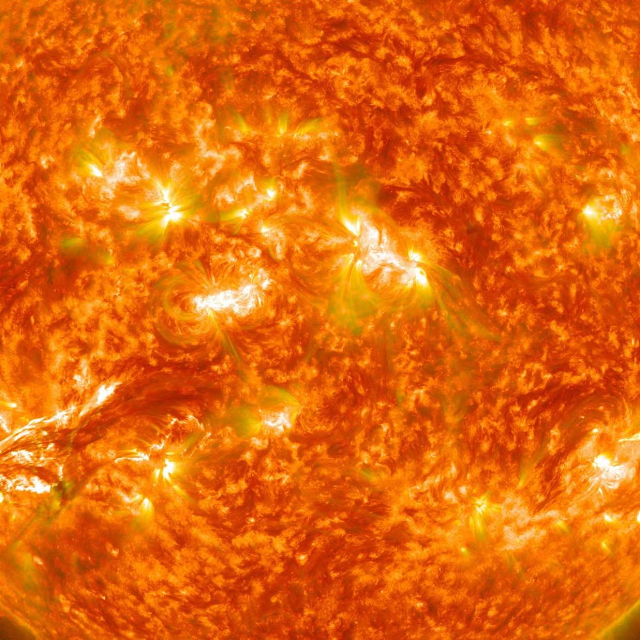 A coronal mass ejection shoots off from the sun.