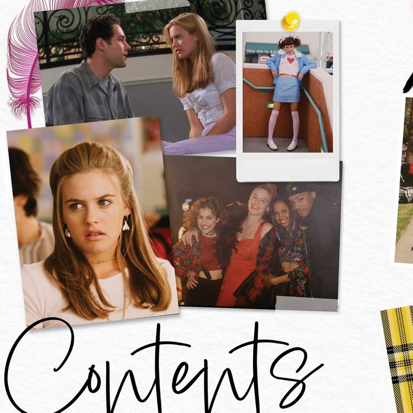 The table of contents from Mona May's book, “The Fashion of Clueless”