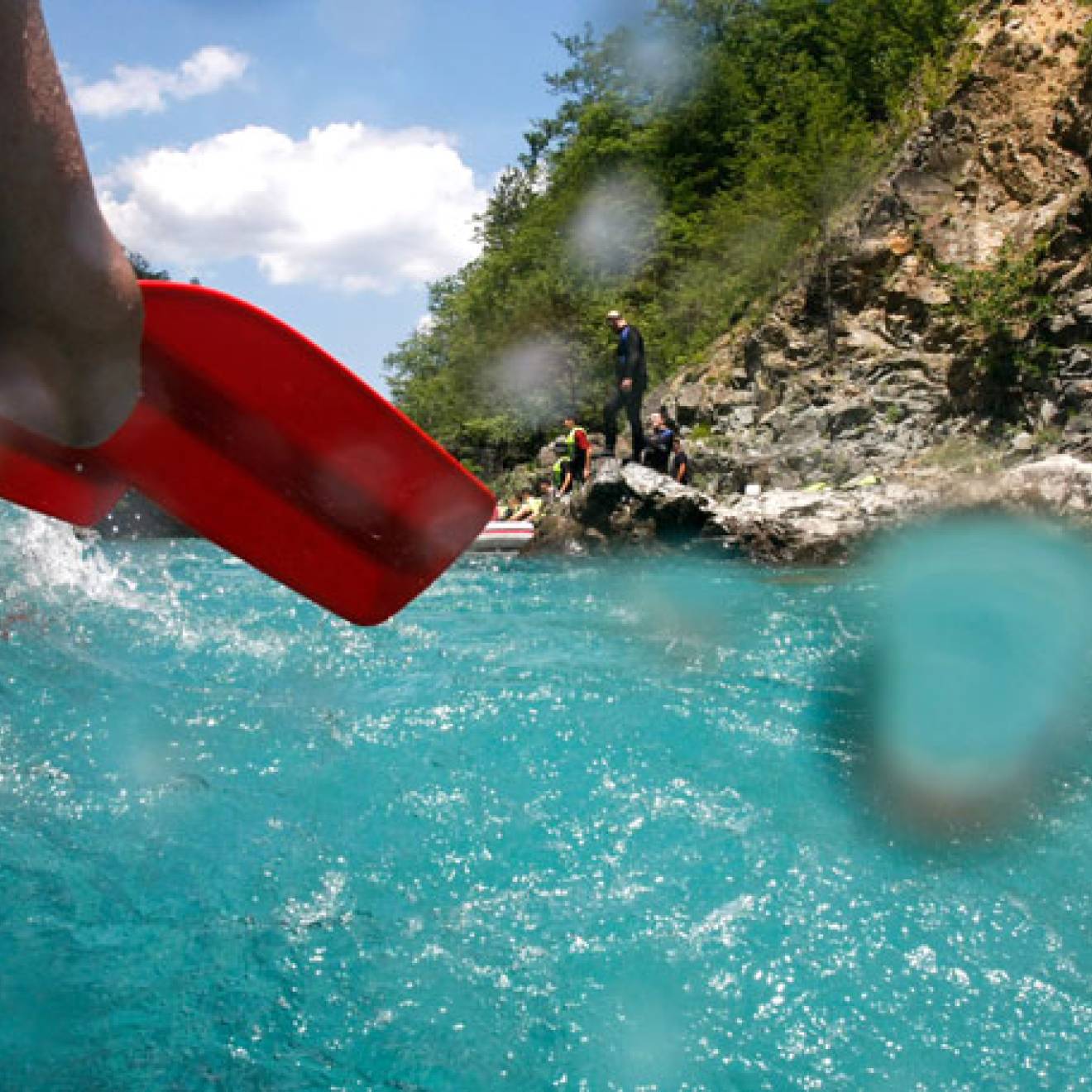 Whitewater rafting paddle